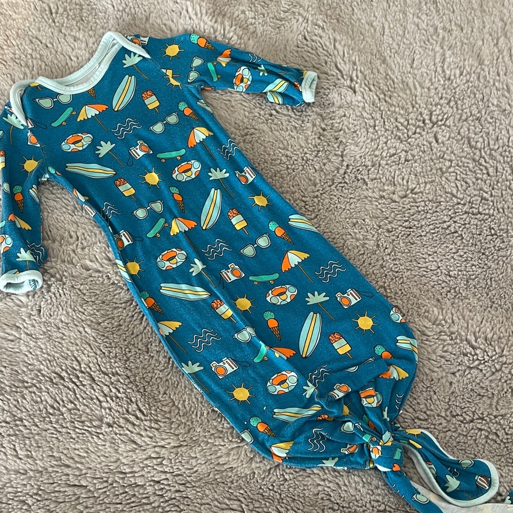 Little Sleepies Teal Surfs Up Print Kids Bag Sleeper Newborn